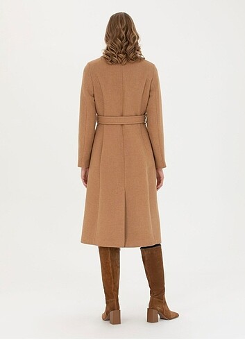 Pierre Cardin Bej Slim Fit Kaşe Kaban - Görsel 12