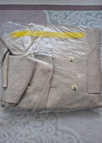 Koton Uzun Kase Kaban Kruvaze Ters Yaka Cepli Kaşe Kaban - Görsel 3