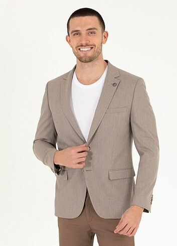 Pierre Cardin Açık Kahverengi Blazer Ceket