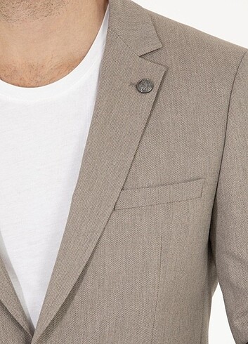 Pierre Cardin Açık Kahverengi Blazer Ceket - Görsel 11