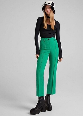 Bershka yeşil pantolon