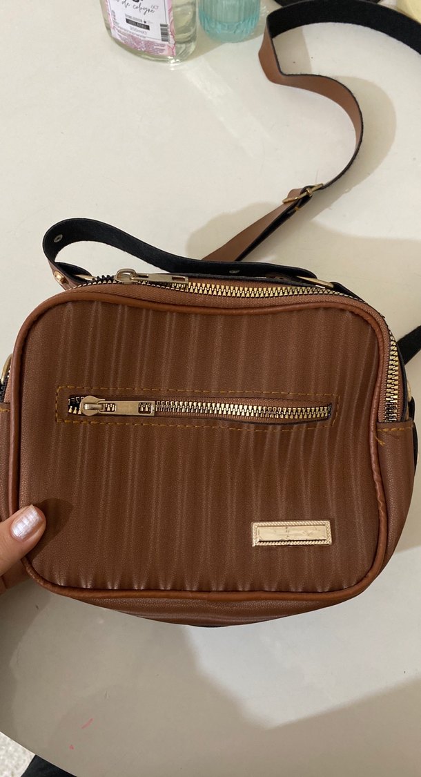 Kahverengi Deri Fermuarlı Kadın Çanta - Görsel 2