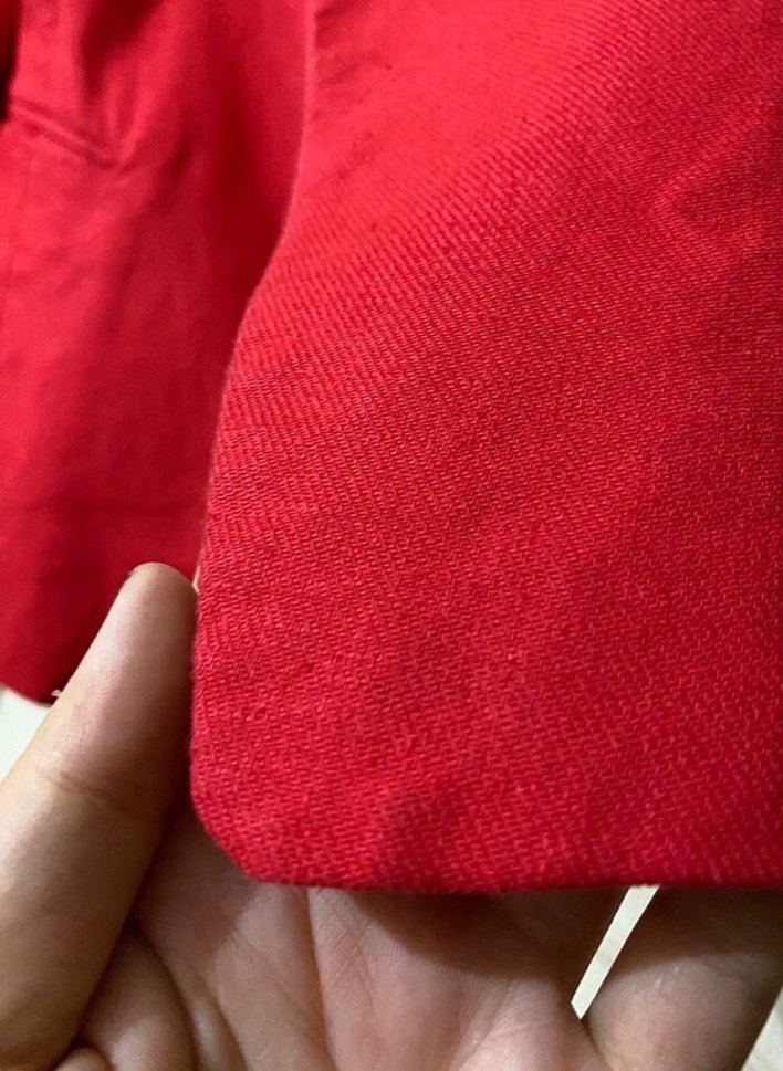 Kadın Kırmızı Düğmeli Blazer Ceket - Görsel 4