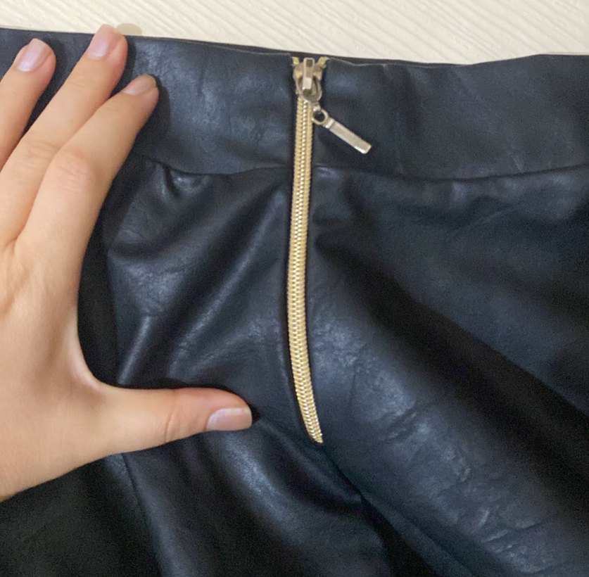 Deri etek siyah - Görsel 3