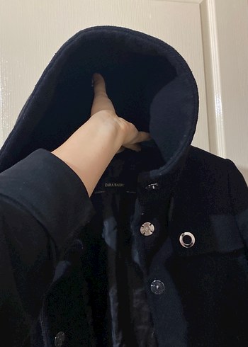 Kaşe kaban şapkalı siyah - Görsel 6