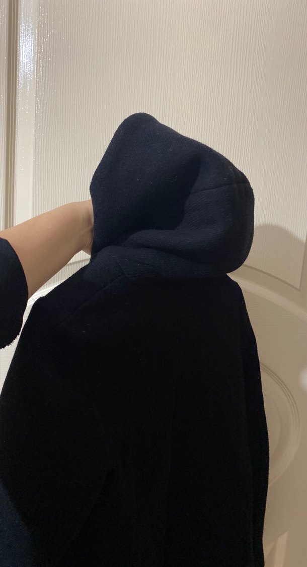 Kaşe kaban şapkalı siyah - Görsel 5