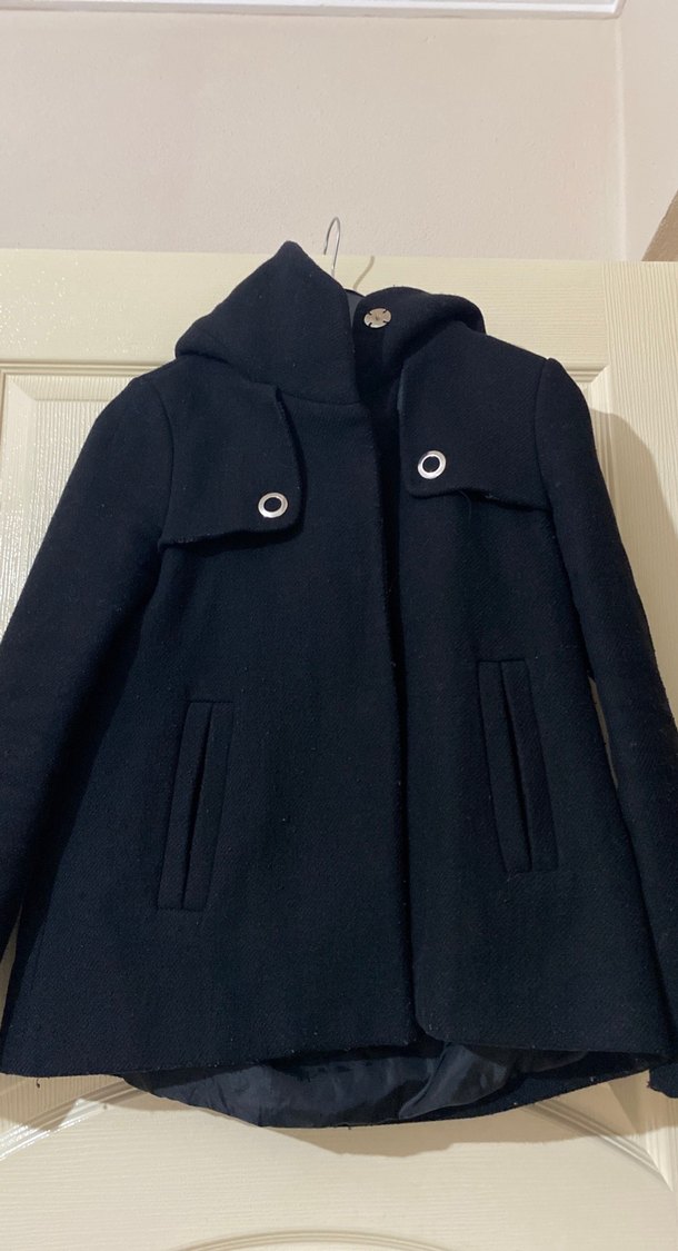 Kaşe kaban şapkalı siyah - Görsel 3