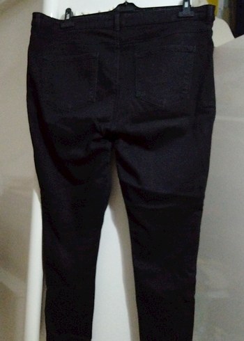 Siyah yüksek bel, dar paça, içi polarlı Kadın Kot Pantolon - Görsel 2