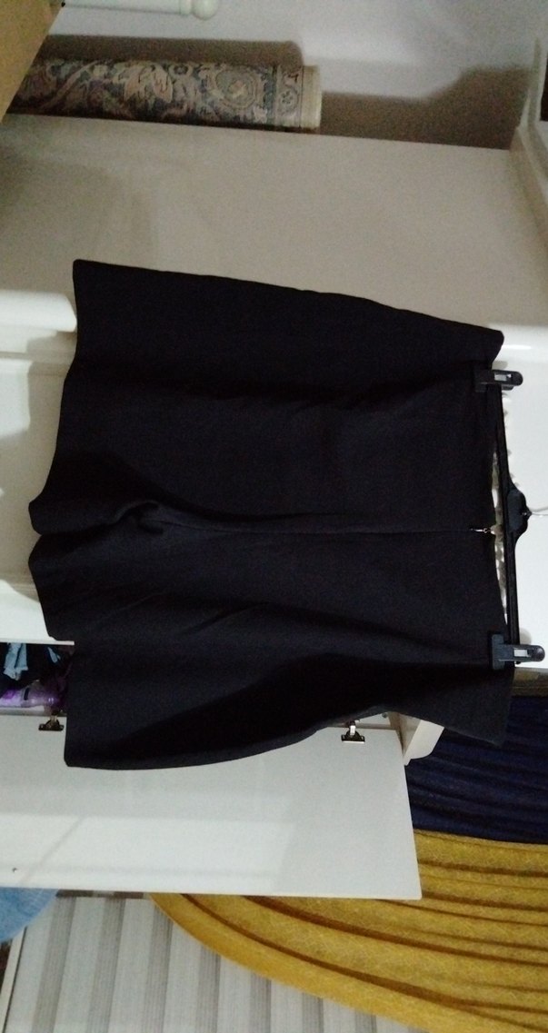 Fermuarlı Siyah Mini şort Etek - Görsel 2