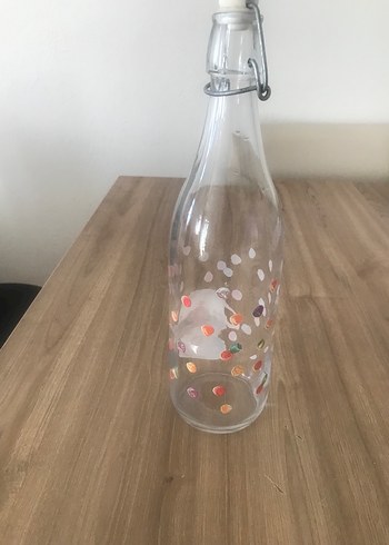 Bej Renkli Cam  şişe - Görsel 2