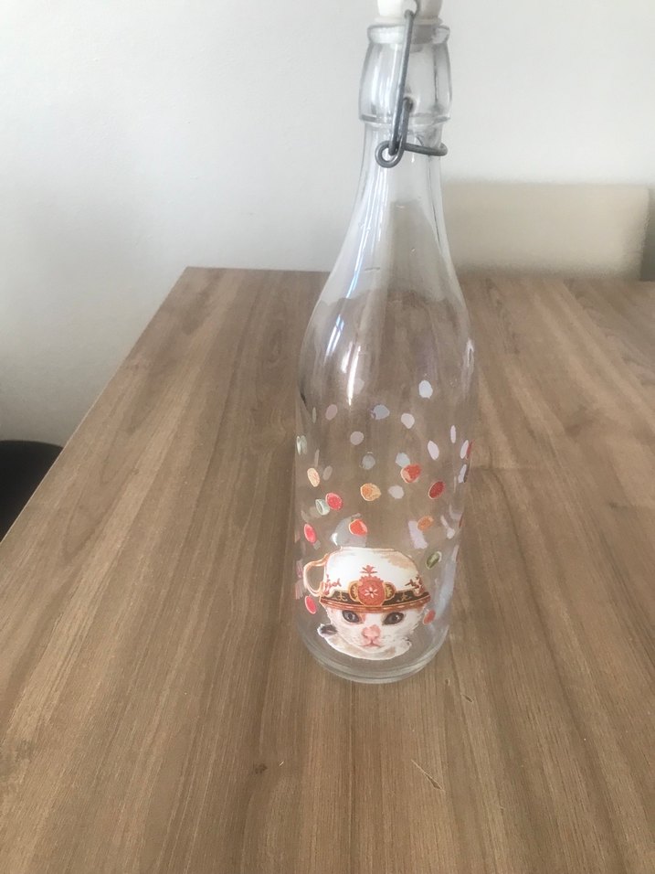 Bej Renkli Cam  şişe - Görsel 3