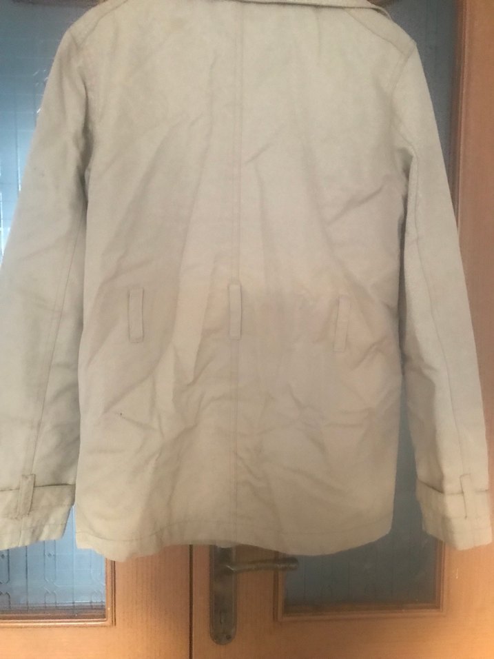 Bej  erkek Düğmeli Midi Trençkot - Görsel 2