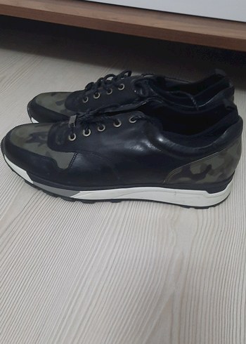 Erkek Siyah Kamuflaj Bağcıklı Spor Ayakkabı - Görsel 2
