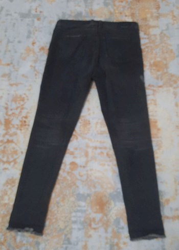 Nakışlı Gri Kadın Denim Pantolon - Görsel 2