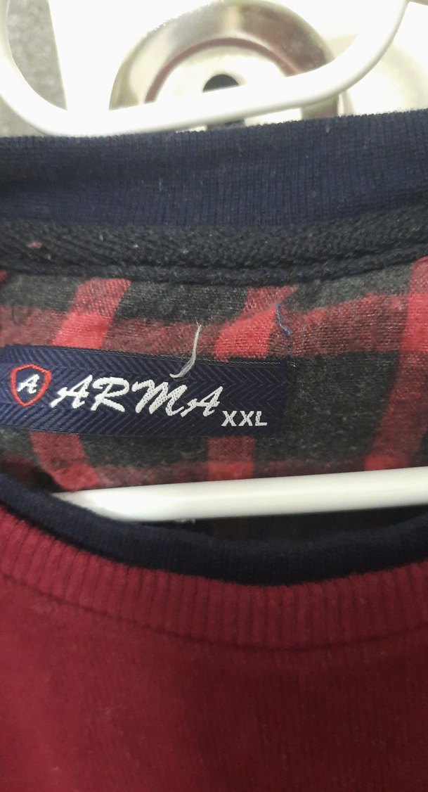 Bordo Erkek Triko Bisiklet Yaka Kazak - Görsel 3