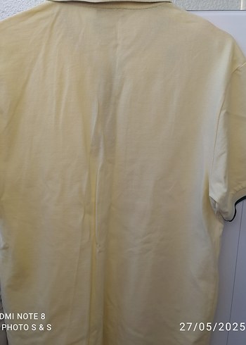 Sarı Pamuklu Kısa Kollu Polo Tişört - Görsel 2