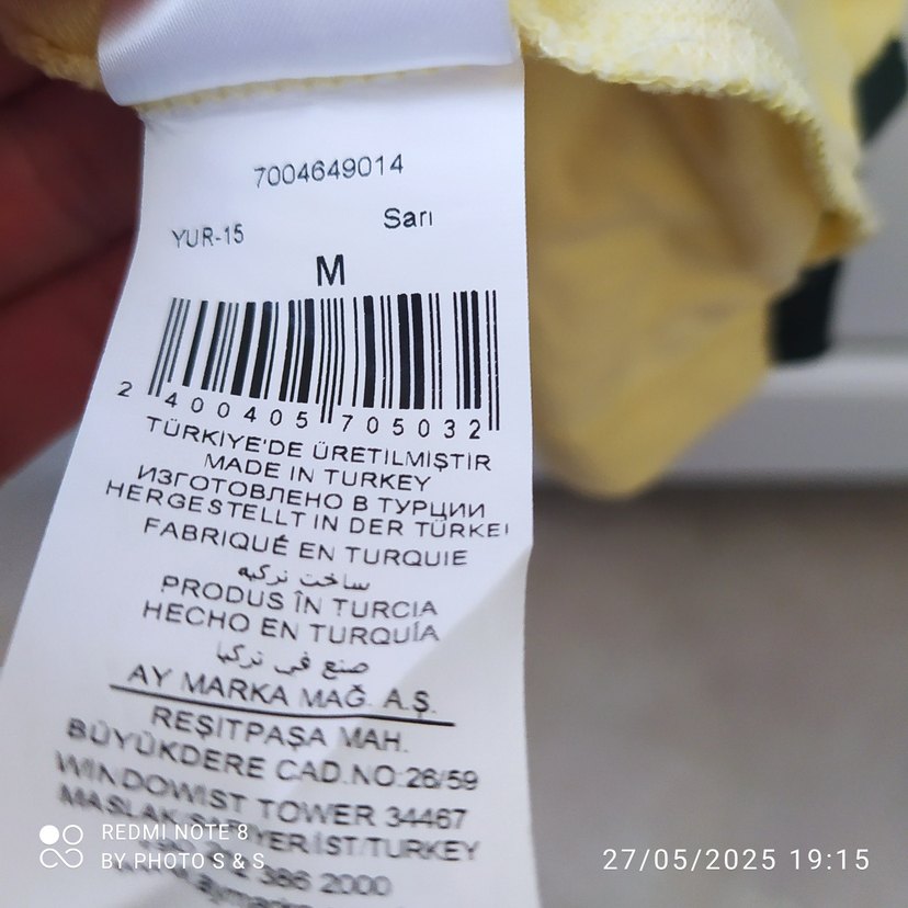 Sarı Pamuklu Kısa Kollu Polo Tişört - Görsel 4