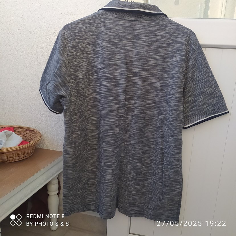 Gri Düğmeli Erkek Polo Tişört - Görsel 2