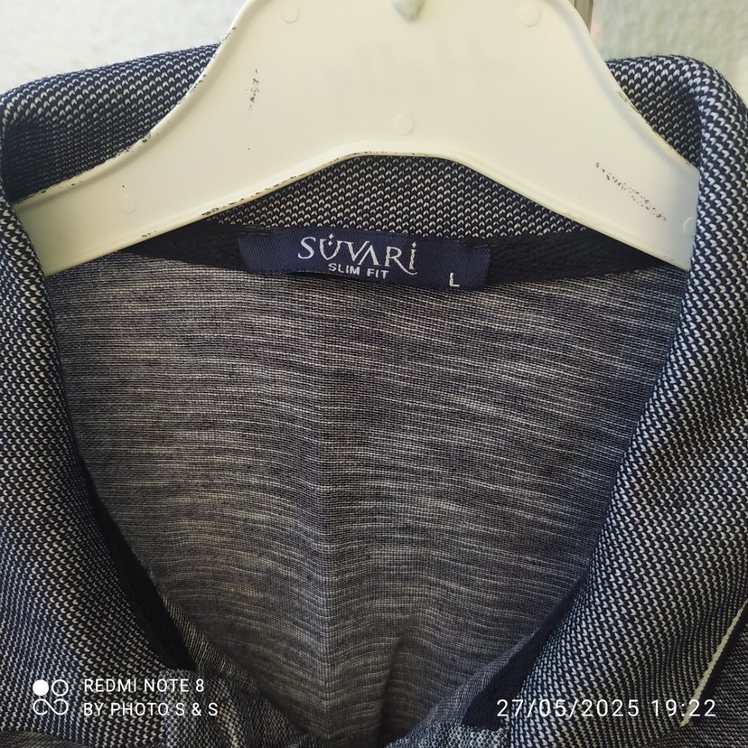 Gri Düğmeli Erkek Polo Tişört - Görsel 3