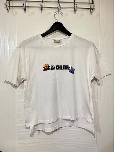 Baskılı beyaz t-shirt