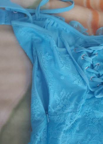 DANTEL DESENLI MİNİ ELBISE - Görsel 8