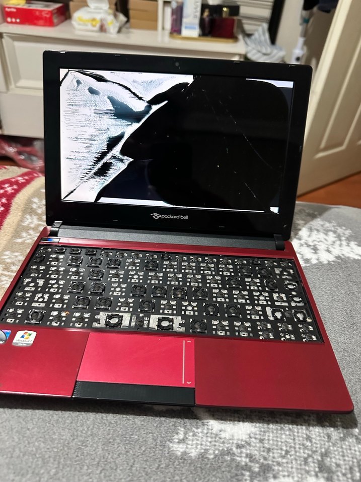 Kırmızı Packard Bell Laptop - Görsel 2