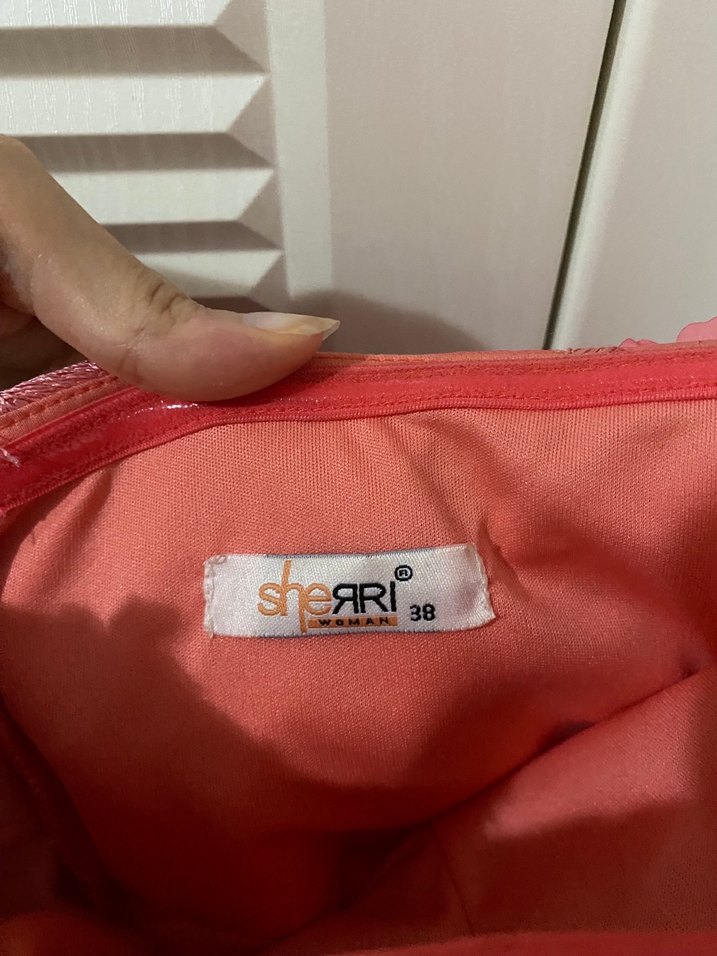 Pembe Straplez mini Abiye Elbise - Görsel 3