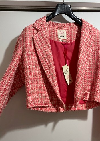 Pembe Blazer Ceket - Görsel 4
