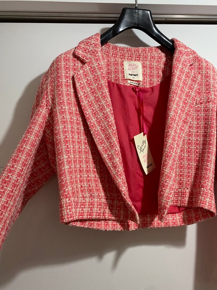 Pembe Blazer Ceket - Görsel 4