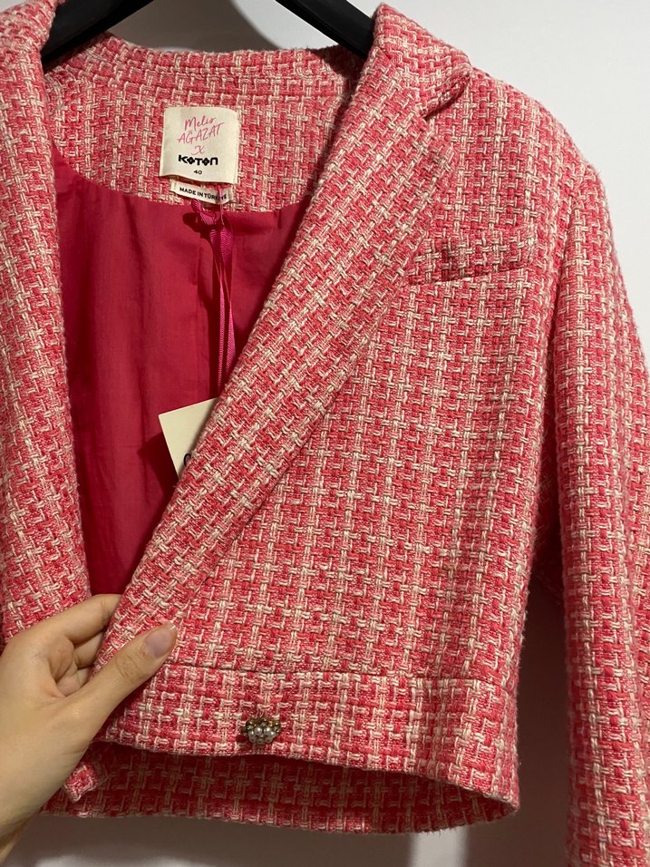 Pembe Blazer Ceket - Görsel 3