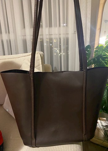 Kahverengi Deri Kadın Omuz Çantası - Görsel 2