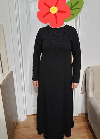 Tesettür Siyah Abiye