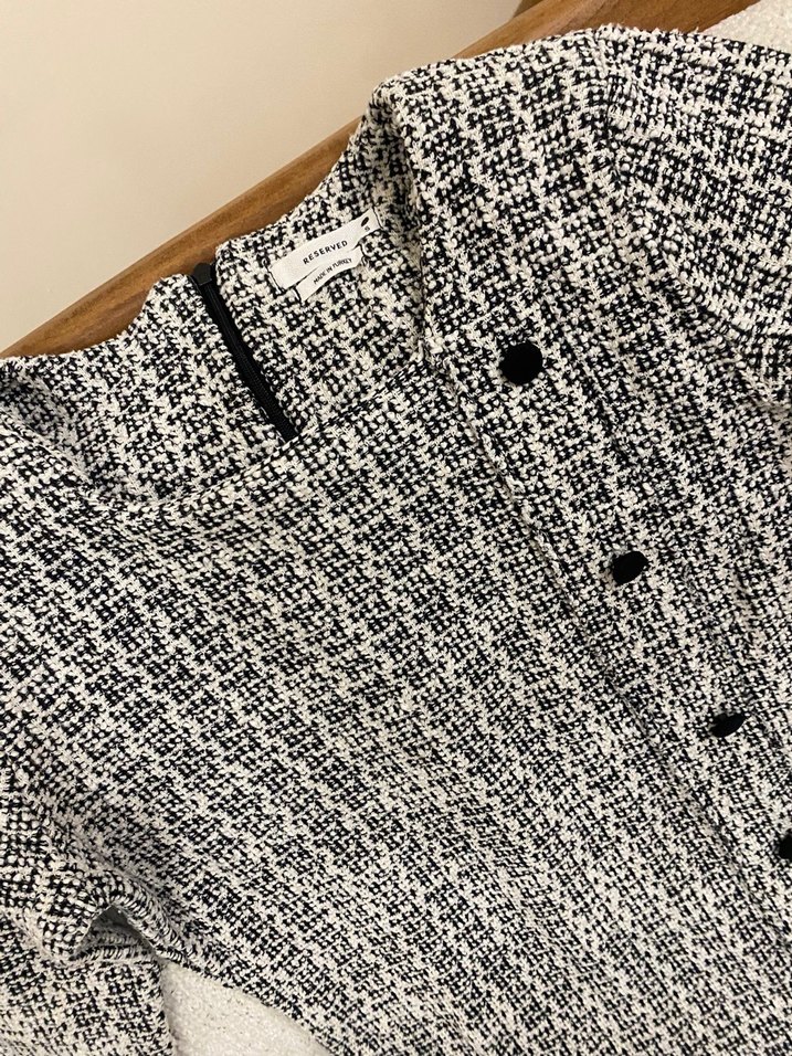 Düğmeli  Tüvit  Elbise - Görsel 3