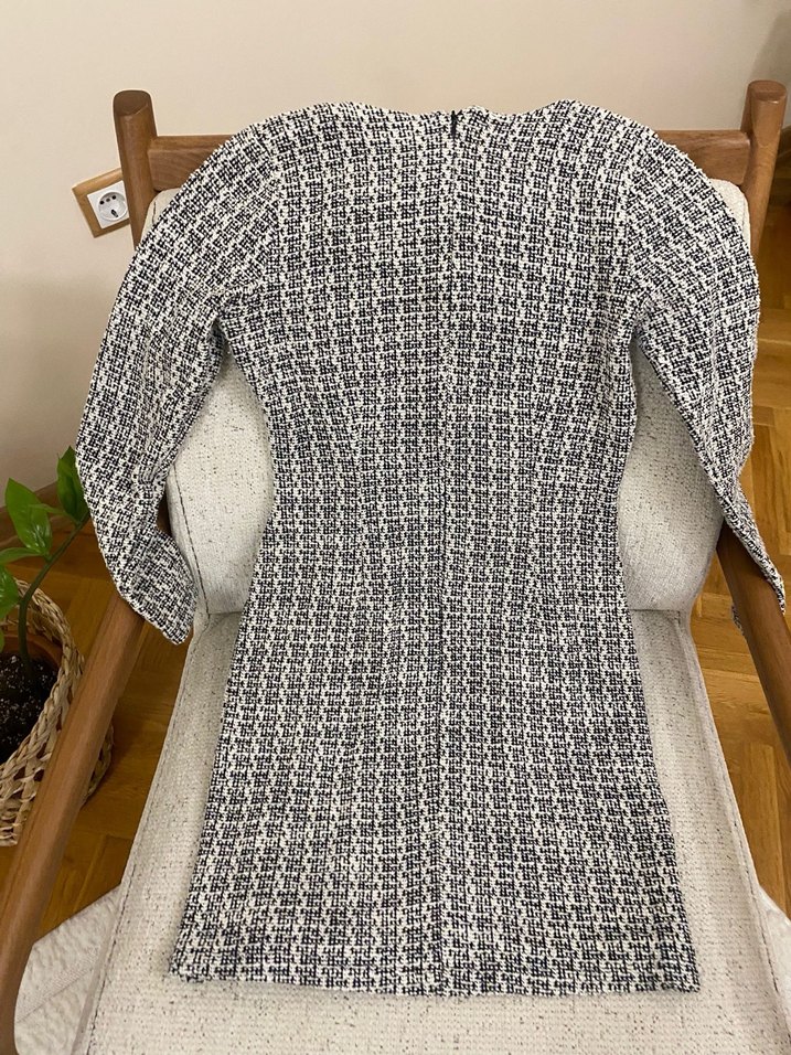 Düğmeli  Tüvit  Elbise - Görsel 4