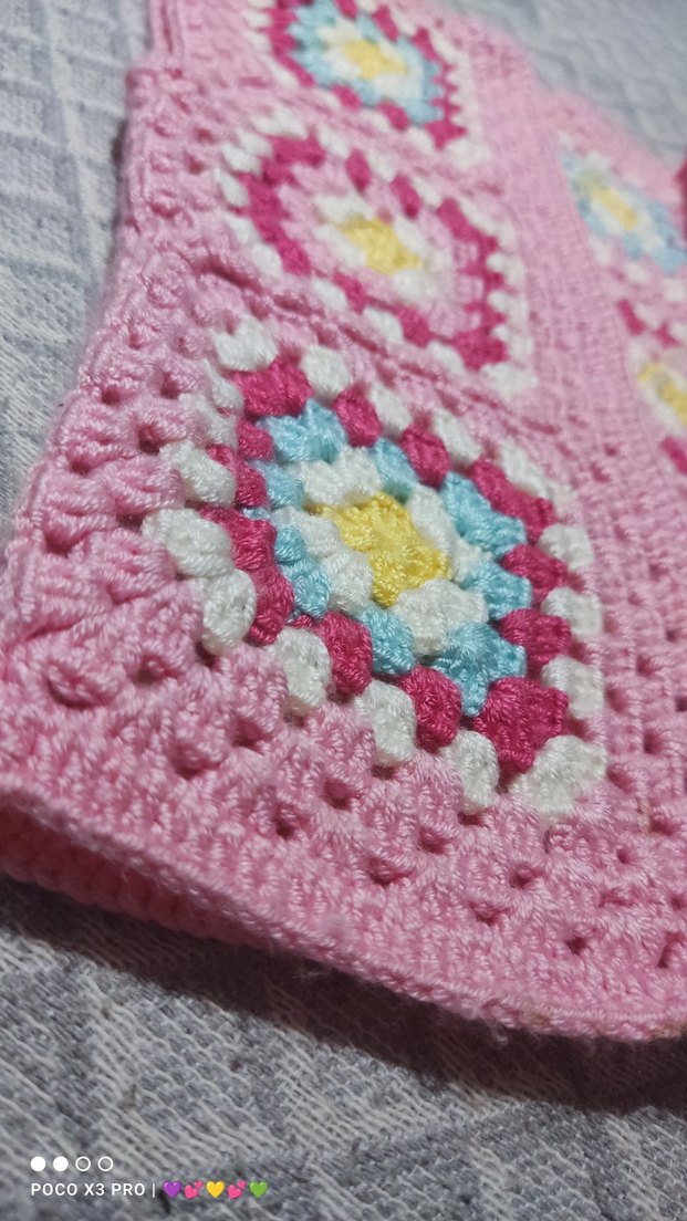 Çok Renkli Örgü Çocuk yeleği - Görsel 2