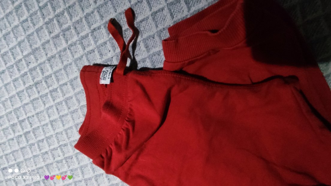 Kızlar İçin Rahat Kırmızı Eşofman Altı - Görsel 2