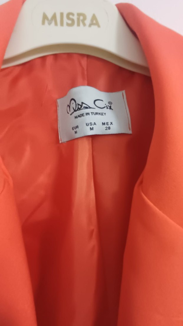 Turuncu Kadın Mini Blazer Ceket - Görsel 2