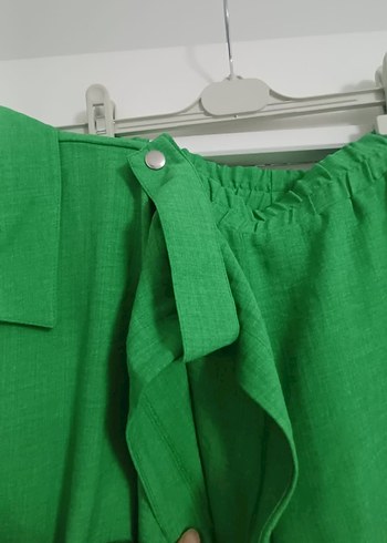 Yeşil Kemerli Keten Mini Takım - Görsel 2