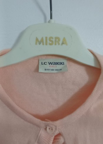 Kız Çocuk Pembe Fırfırlı Triko Hırka - Görsel 2