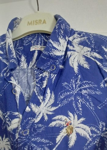 Erkek Çocuk Mavi Desenli Kısa Kollu Gömlek - Görsel 2