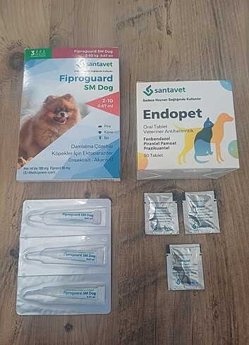 Köpekler için iç dış parazit
