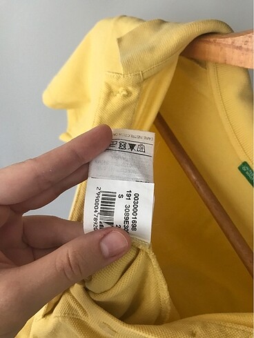 s Beden sarı Renk Benetton Tshirt