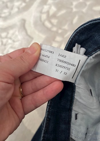 Düğmeli Mavi Denim Erkek Pantolon - Görsel 5