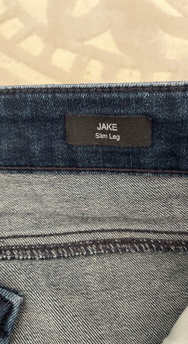 Düğmeli Mavi Denim Erkek Pantolon - Görsel 3