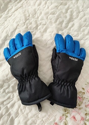 Mavi Erkek Çocuk Eldivenleri Velcro - Görsel 3