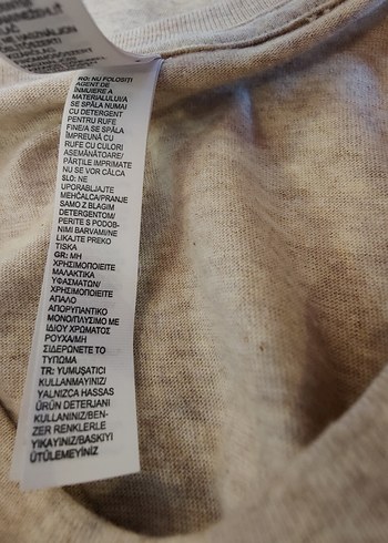 s Beden Gri Kısa Kollu Baskılı Erkek Tişört