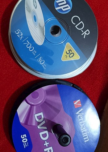 HP CD-R ve Verbatim DVD+R Disk