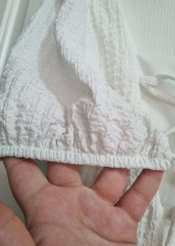 Addax Beyaz Midi Keten Elbise, Kısa Kollu, Salaş Kesim