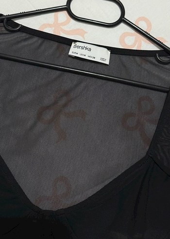 Bershka Siyah transparan kadın Bluz - Görsel 2