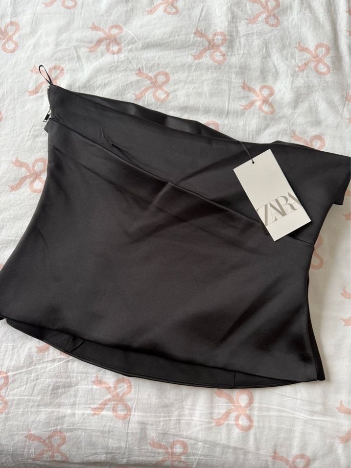 Kadın Siyah zara Straplez Bustiyer - Görsel 5